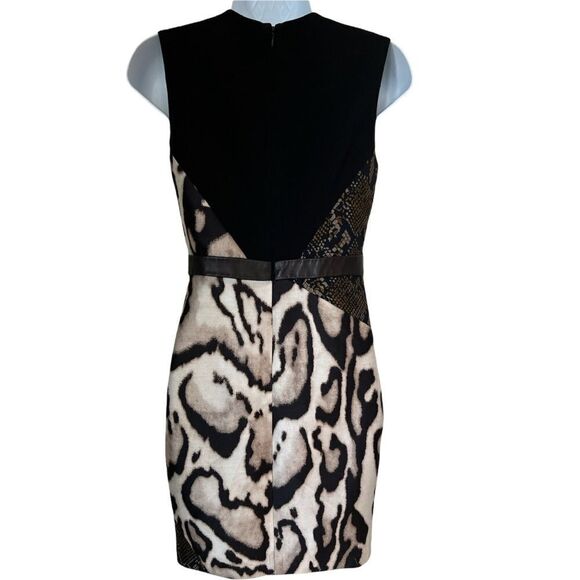 COPY - Diane von Furstenberg Nikita Black Combo leather shift dress sz 0 - Picture 3 of 9